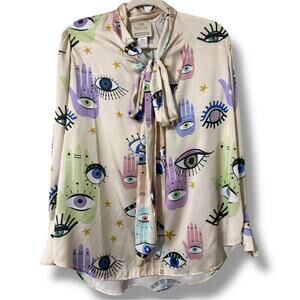 BULULU RESORT WEAR women’s size s/m fortune teller palm reader bohemian eyes